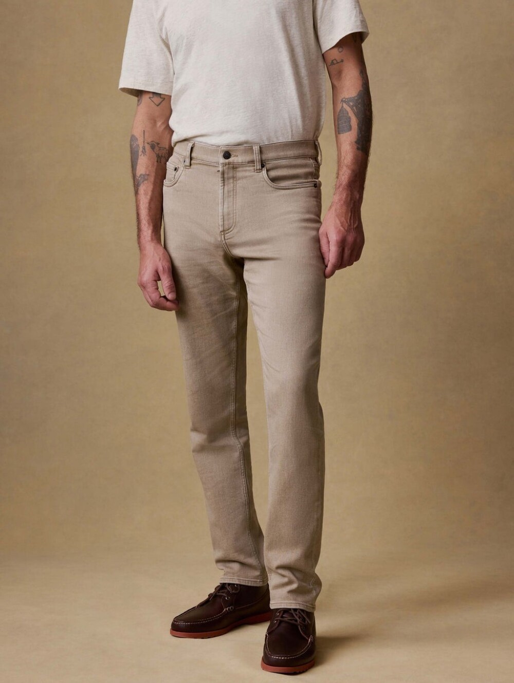 Faherty Mens Stretch Terry 5 Pocket Pants In Desert Tan Size 29 X 30